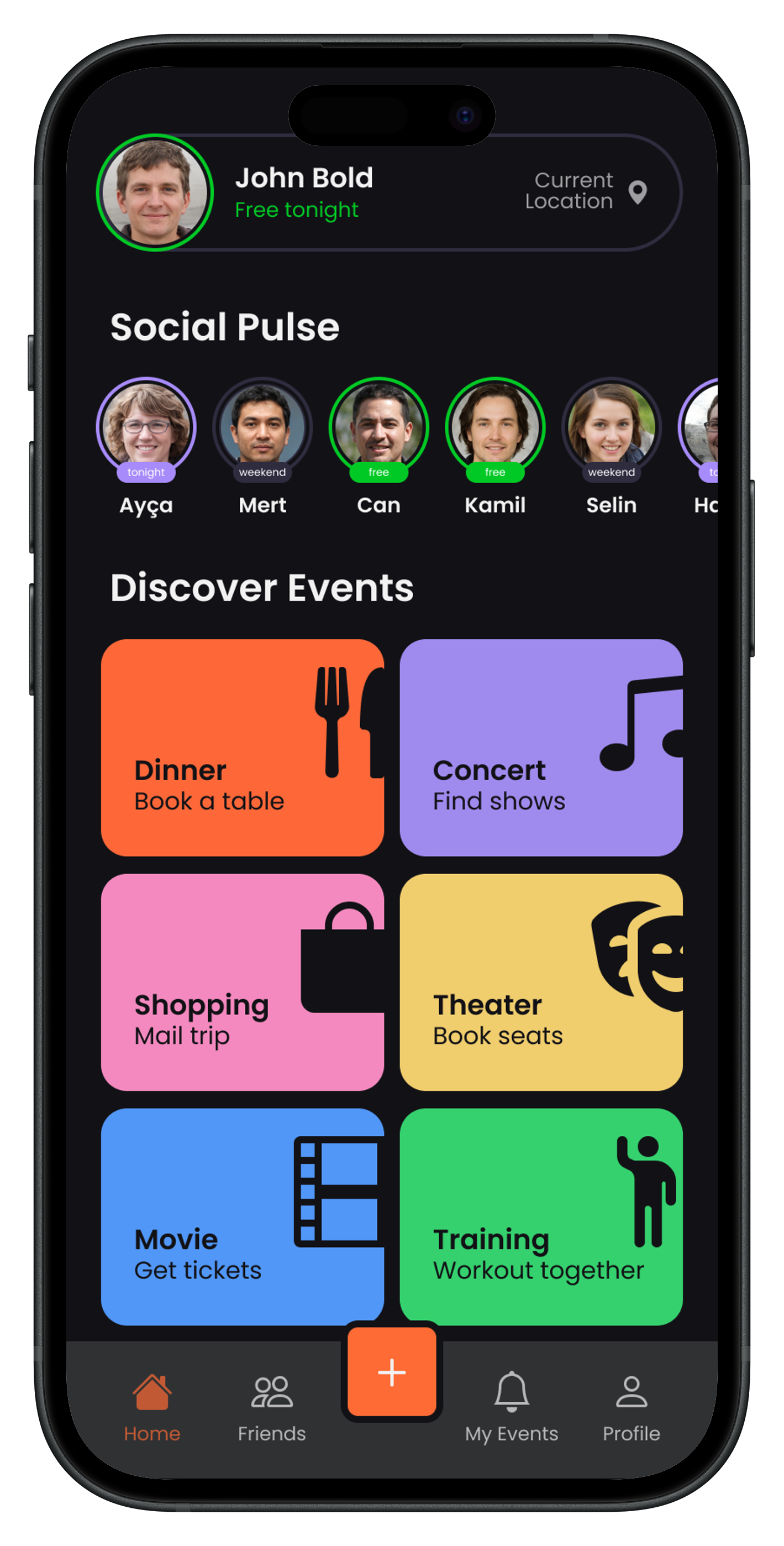 Fastbreak app friendship planning screen